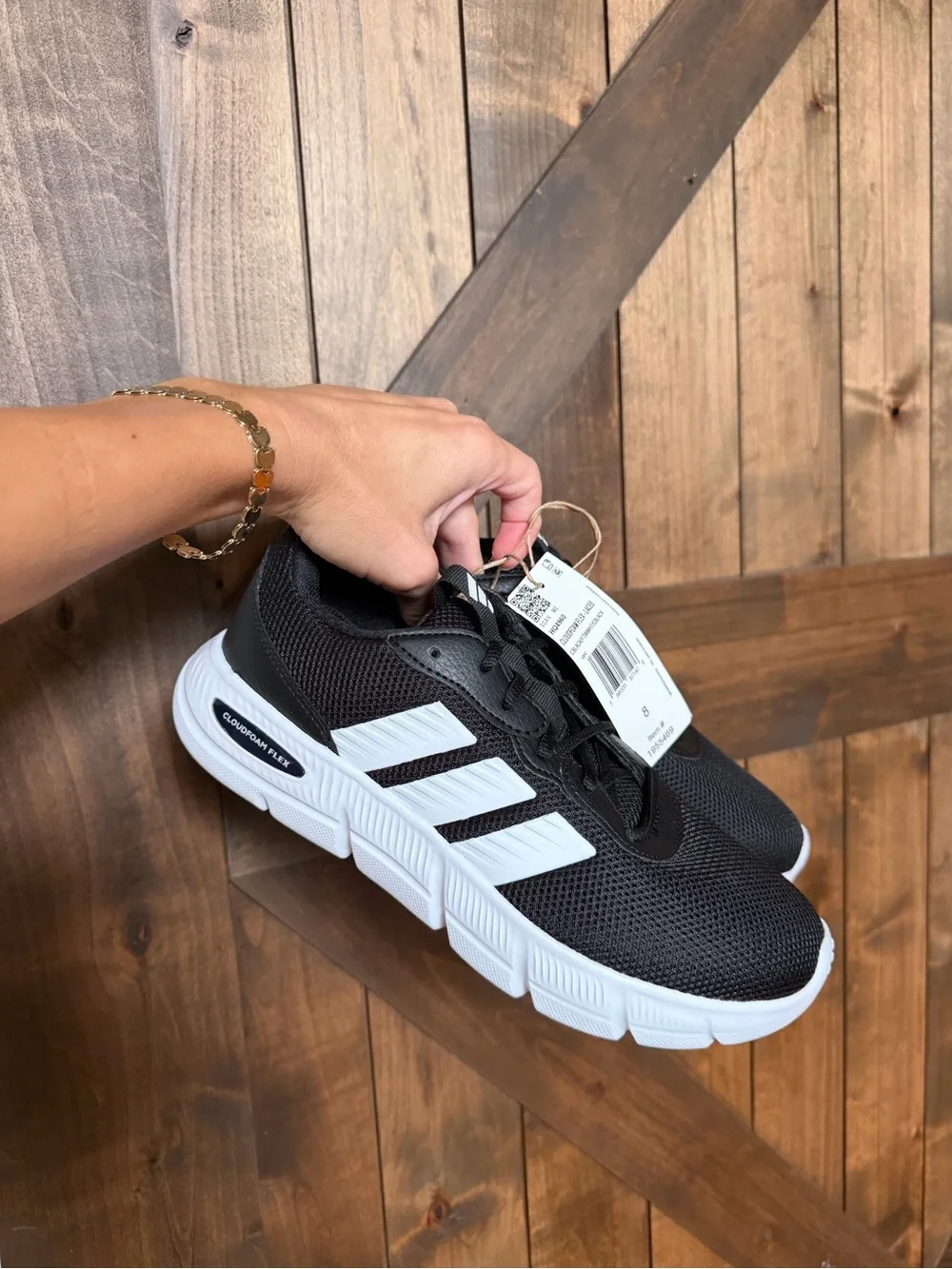 Adidas Cloudfoam Flex Slounge Shoes - Black/White